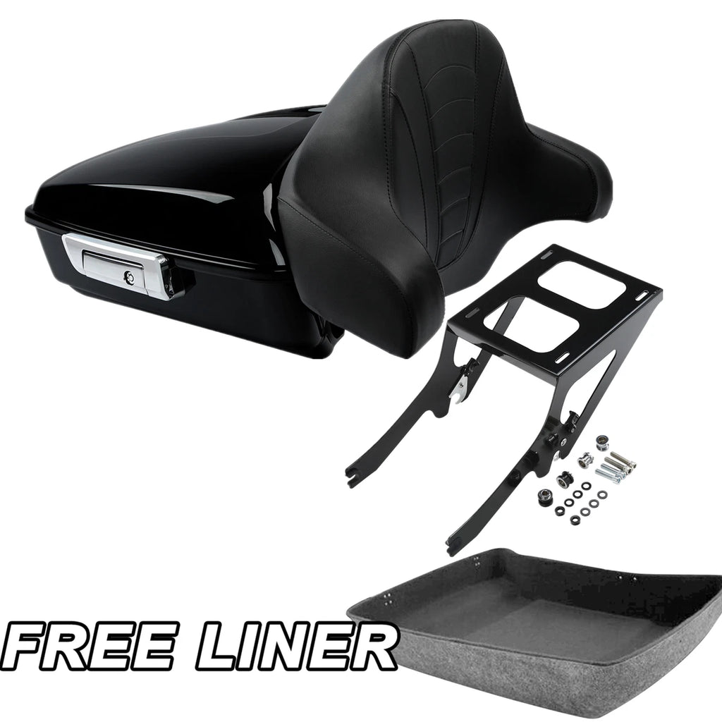 Chopped Trunk Backrest Pad Mount Rack for Harley Heritage Classic (2018–2023)
