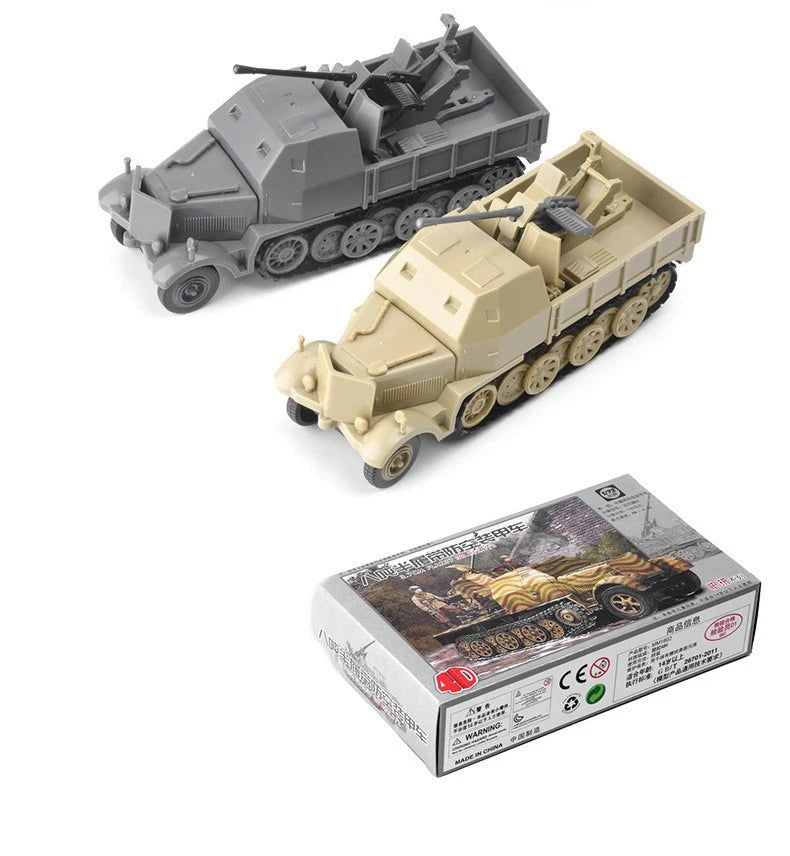 4D Half-track Armored Vehicle FLAK37 Model 1:72 Simulation