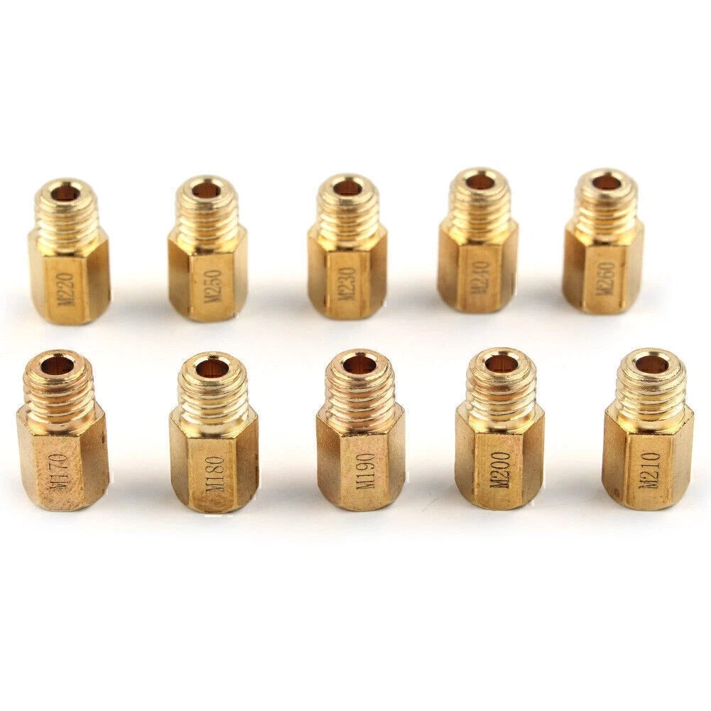 10 Pcs Hex Type Main Jets for Mikuni VM/TM/TMX Carburetor (170-260)