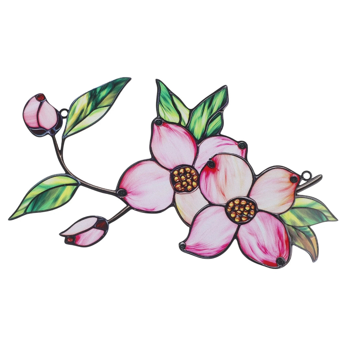 Colorful Flower Metal Wall Hanging with Suction Cup Display