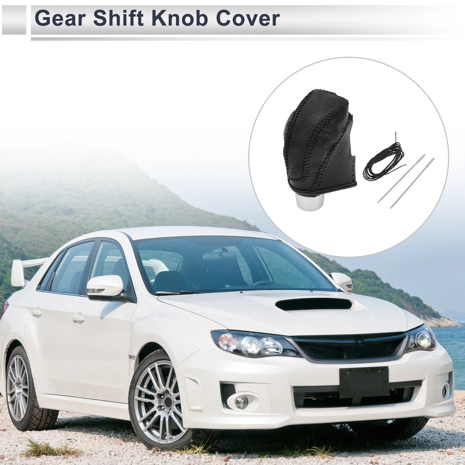Gear Shift Knob Cover Replacement for Subaru Impreza (2017–2023) Pebbled Black