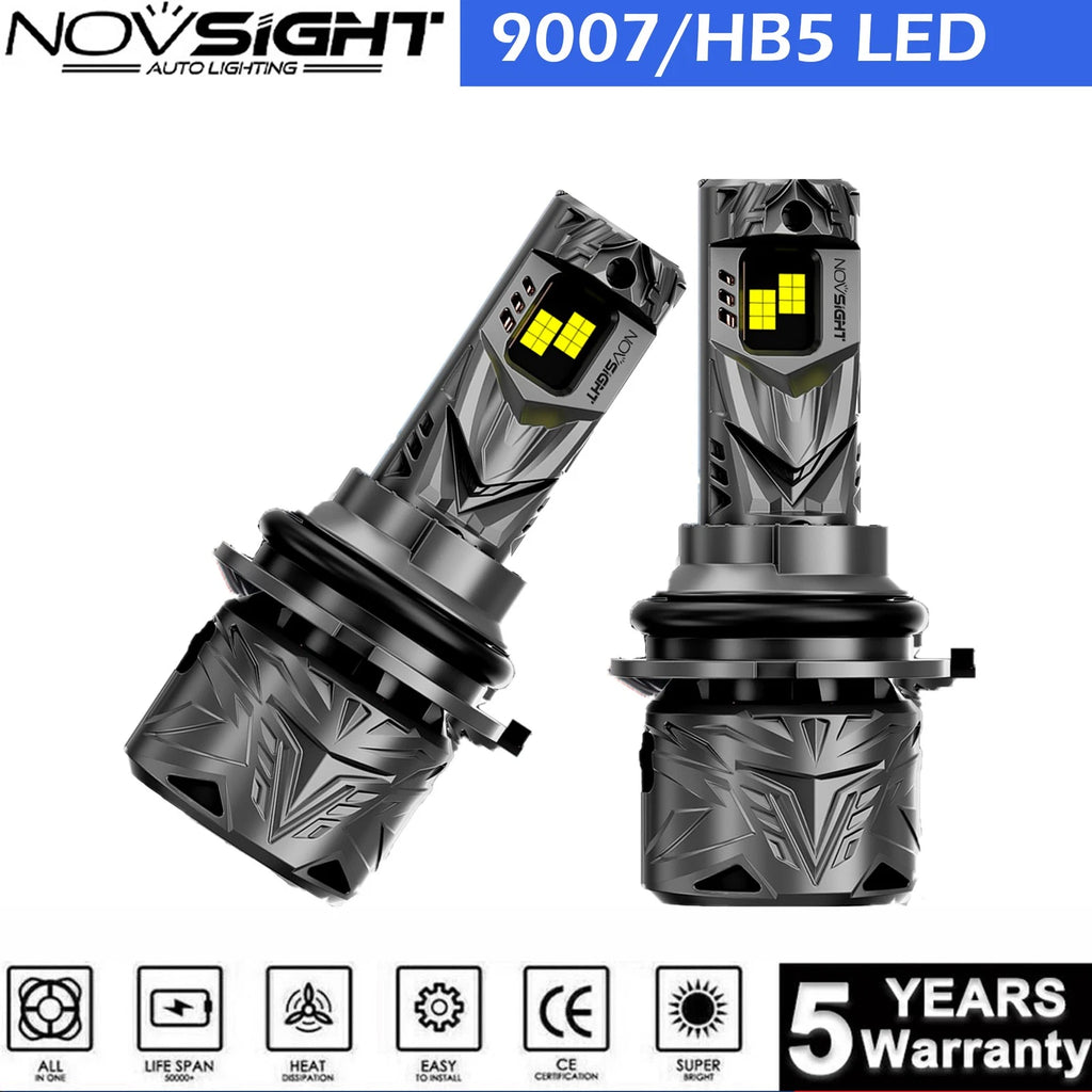 2X 9007 HB5 LED Headlight Bulbs Kit for High Low Beam Light (6500K)