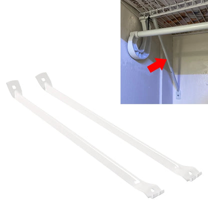 White Metal Support Brackets for Closet Shelf (12-Inch Wire Shelving)