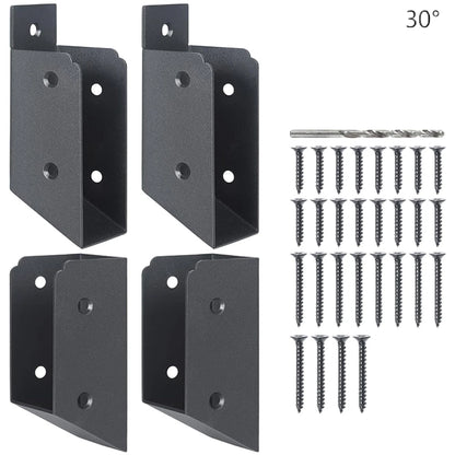 Deck Railing Bracket for 2x4 Wood Flat (25, 30, 35 Degree)