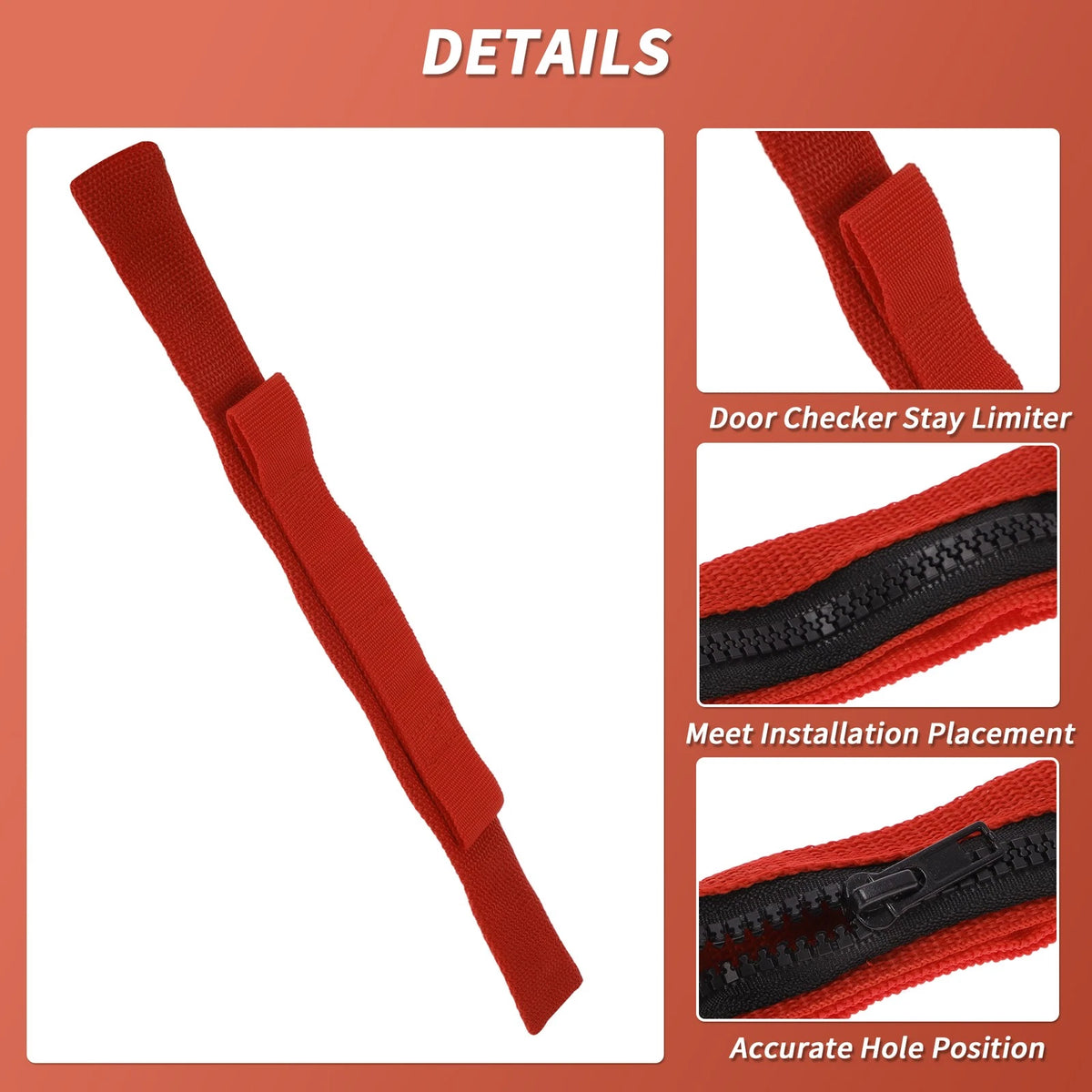 Door Check Strap for Jeep Wrangler JK (2007–2017) - Hinge Stop Limiter