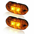 2X Amber Oval LED Trailer Marker Lights for