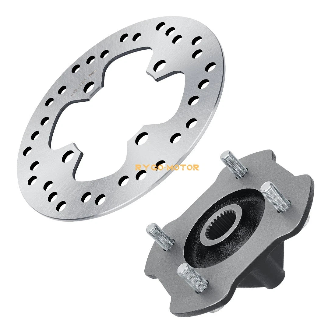 Front Wheel Hubs with Brake Rotor for Honda TRX500 Foreman (2005–2023)