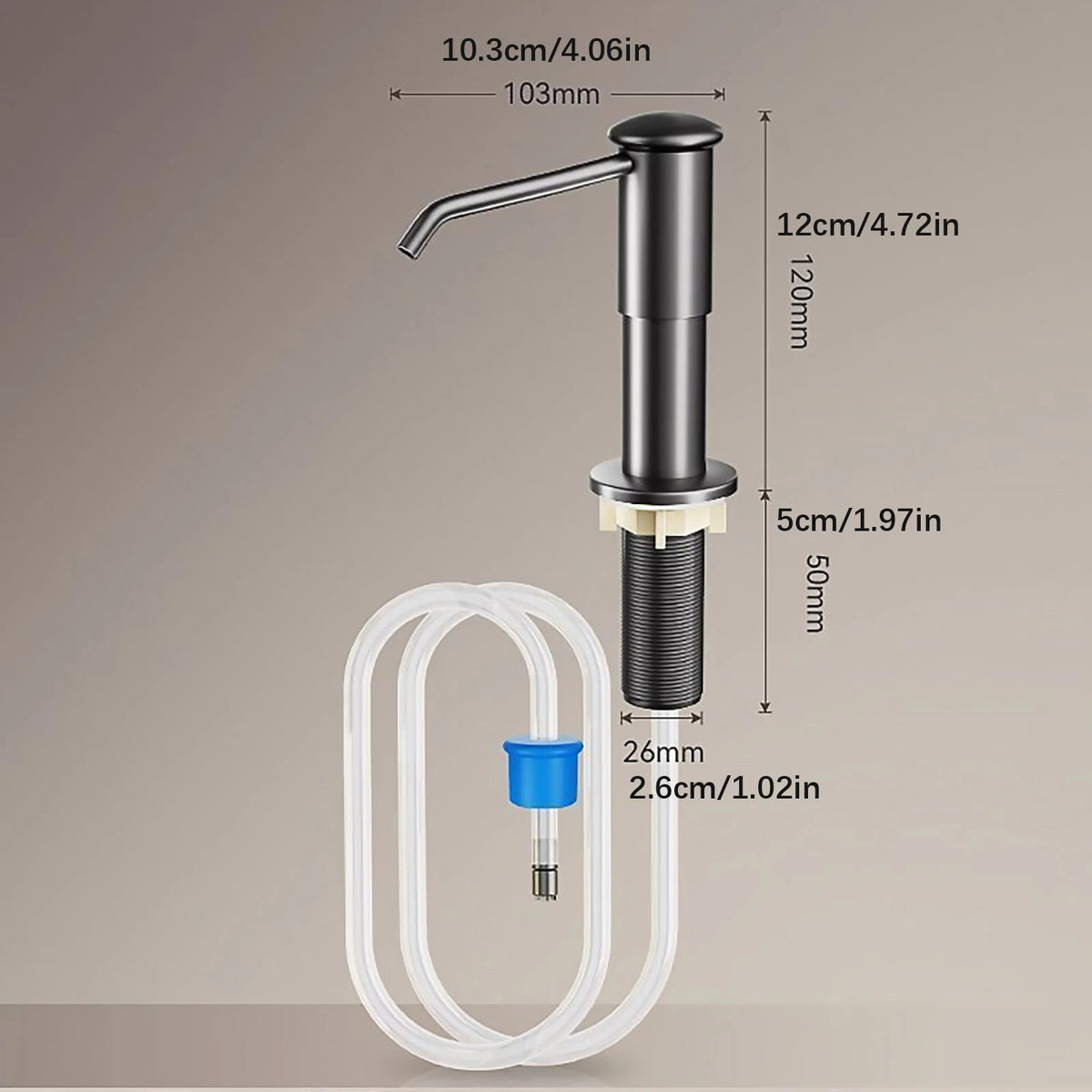 Sink Soap Dispenser Extension Tube Kit for Kitchen Sink (1PC)