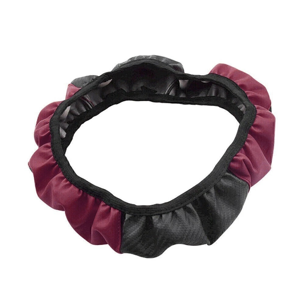 15" Microfiber Leather Steering Wheel Cover for Car SUV (Fit All Models)