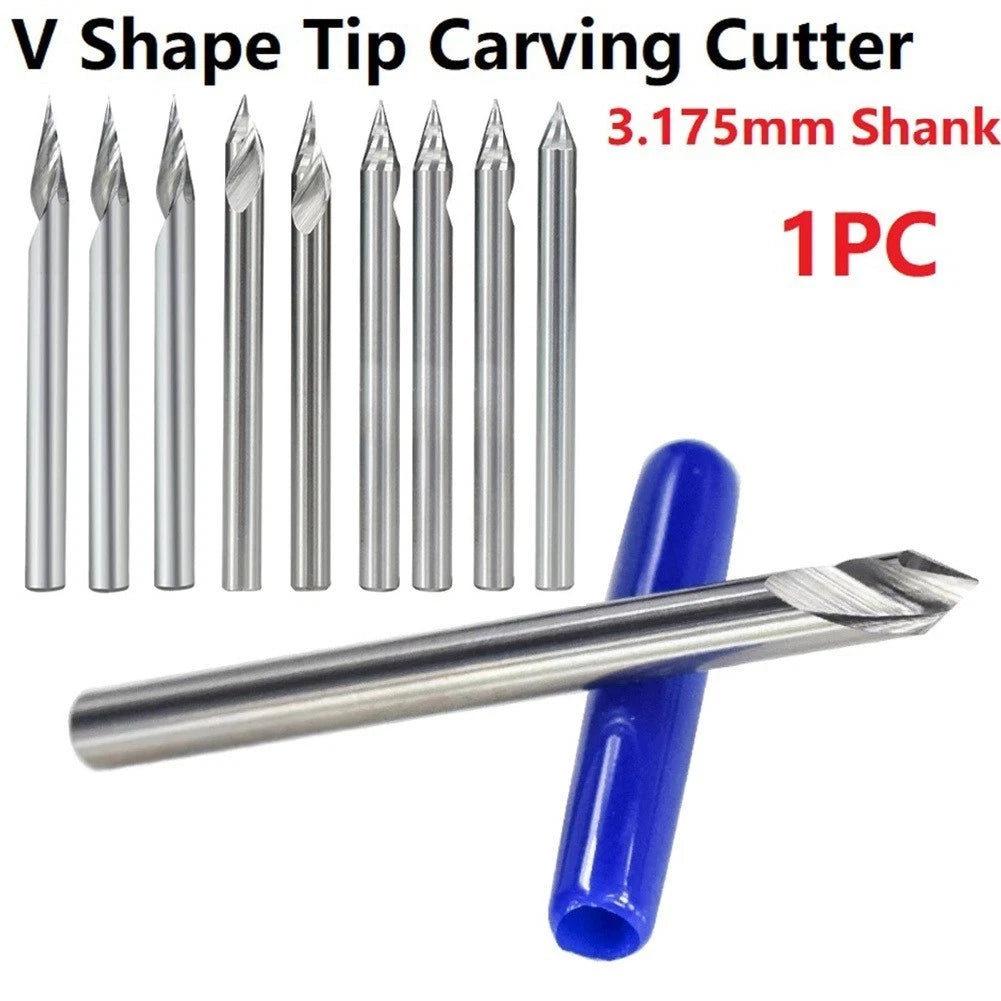 Carbide End Milling Cutter 3175mm Shank 20 60 Degree Tip