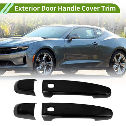 Exterior Door Handle Cover Trim for Chevrolet Camaro 2016–2023 Gloss Black