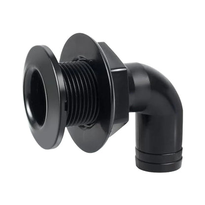 1 Inch Thru Hull Fitting 90 Degree ABS for Boat Water System Connections
