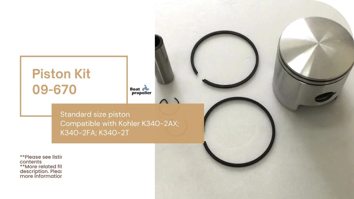 Piston Kit + Ring for Snowmobile Kohler K340-2AX K340-2FA (STD)