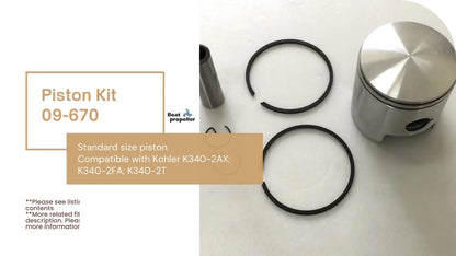 Piston Kit + Ring for Snowmobile Kohler K340-2AX K340-2FA (STD)
