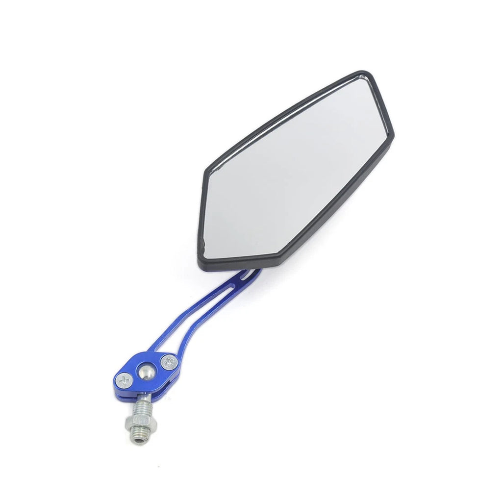 Universal 360 Degree Rotatable Motorcycle Mirror for Blue Black Bike (10mm)