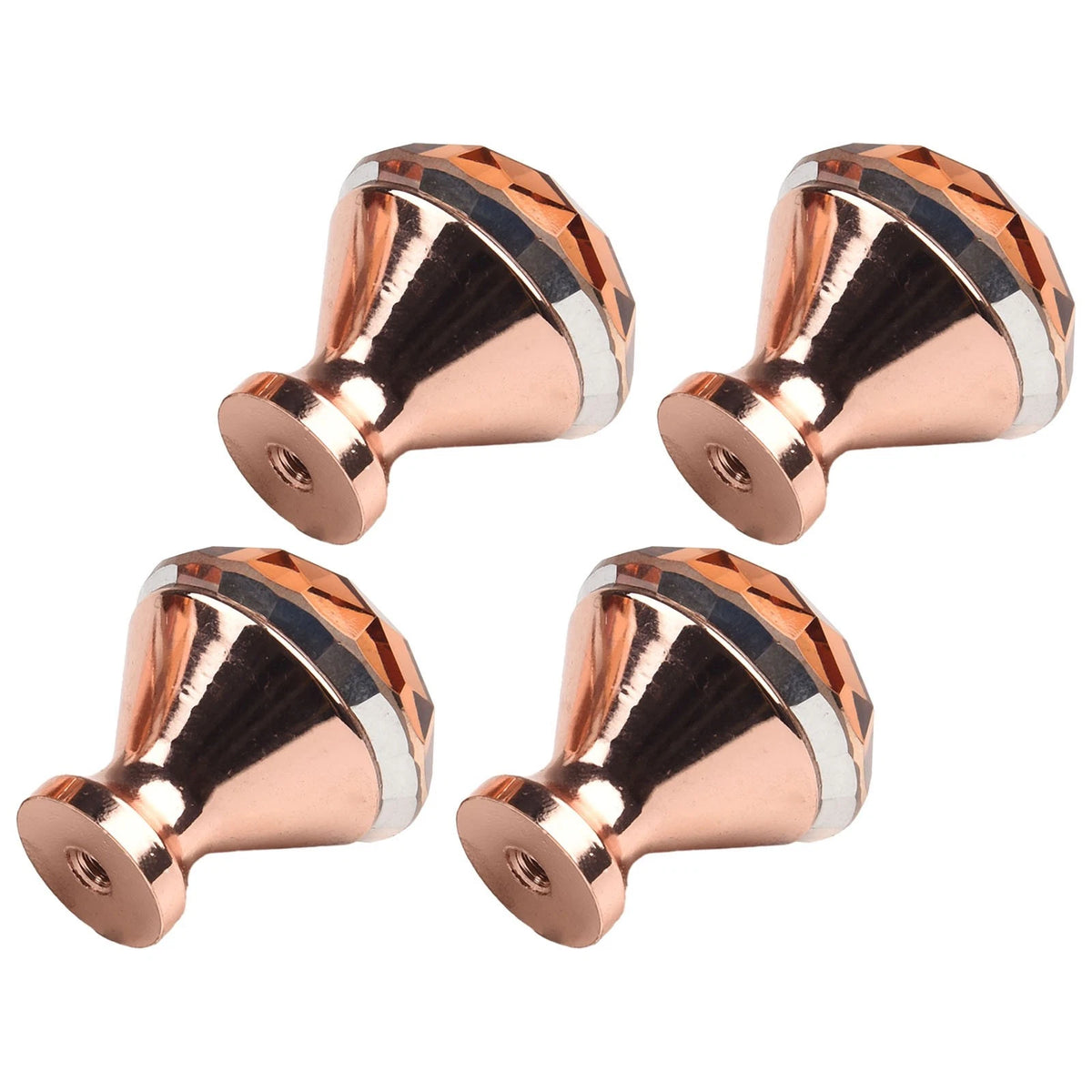 2X Rose Gold Drawer Knobs for Cabinet Cupboard (30mm x 31mm)