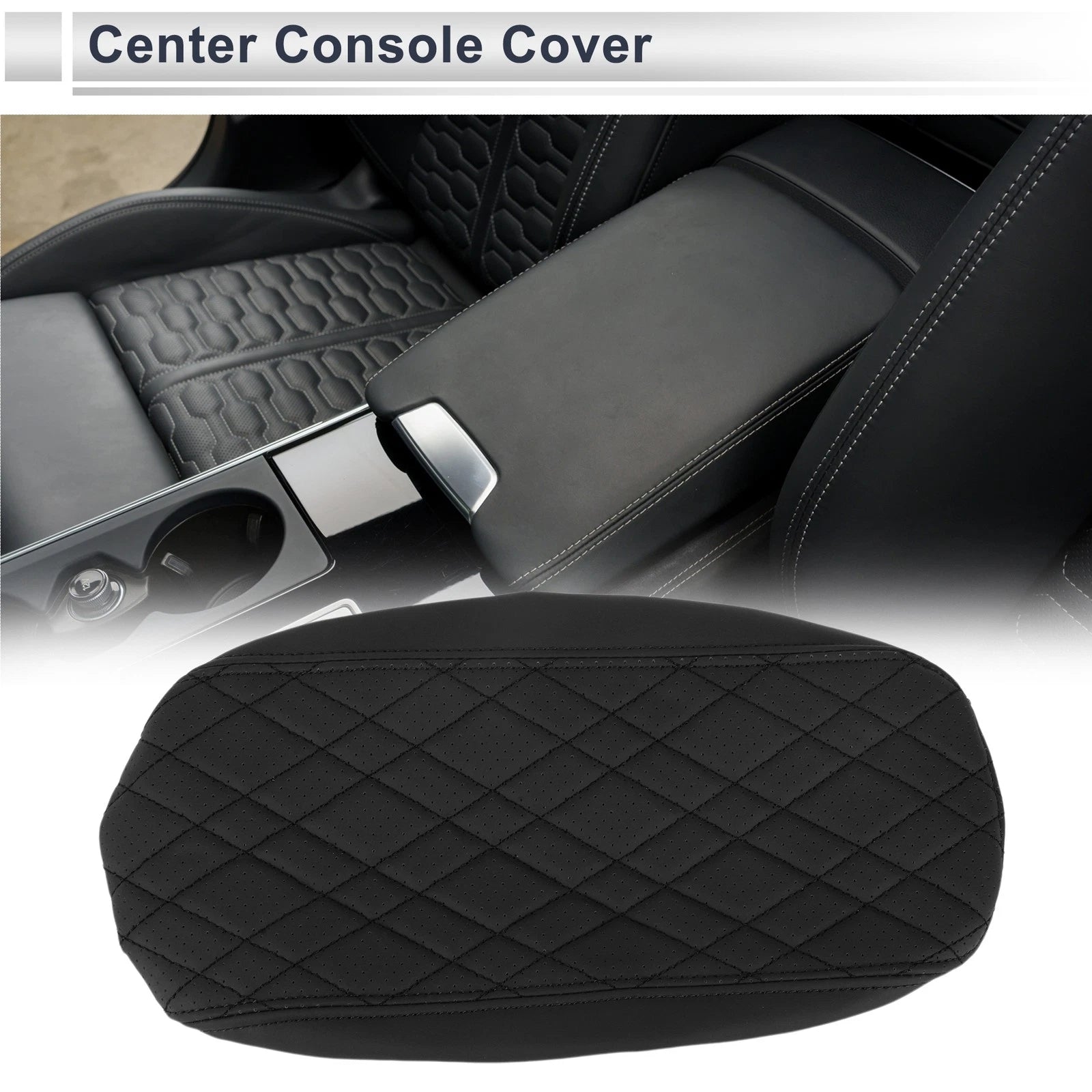 Car Center Console Cover for BMW 2 Series (2014–2019) Black 1 Piece