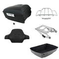 Matte Black Trunk Backrest Rack Mount for Harley Touring Glide (2014–2026)