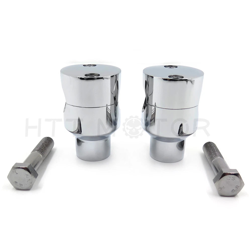 Handlebar Riser Mounting Clamp for Universal Motorcycle (7/8" 22mm) Chrome