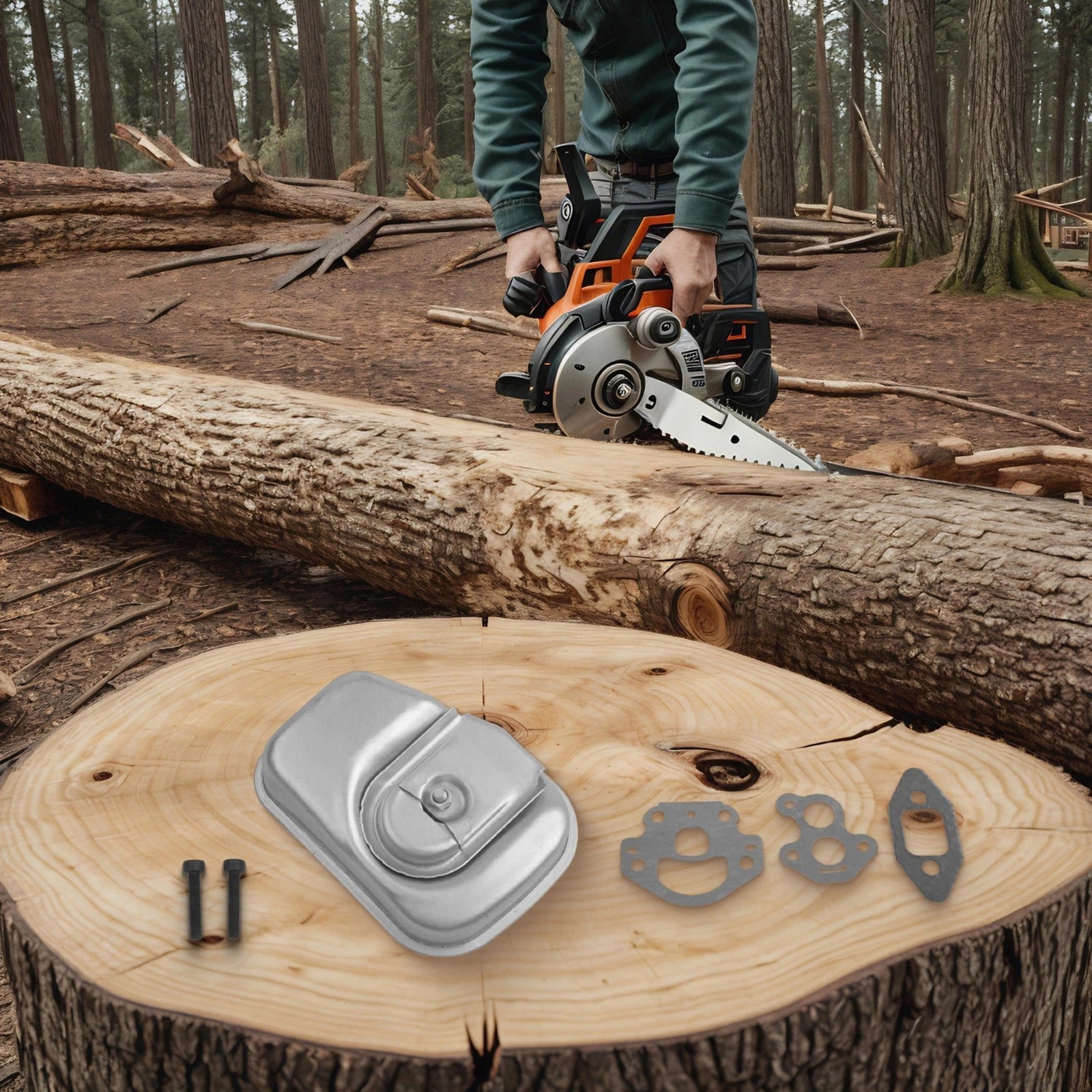 Muffler Kit for Chainsaw 120 (Model Numbers Included)