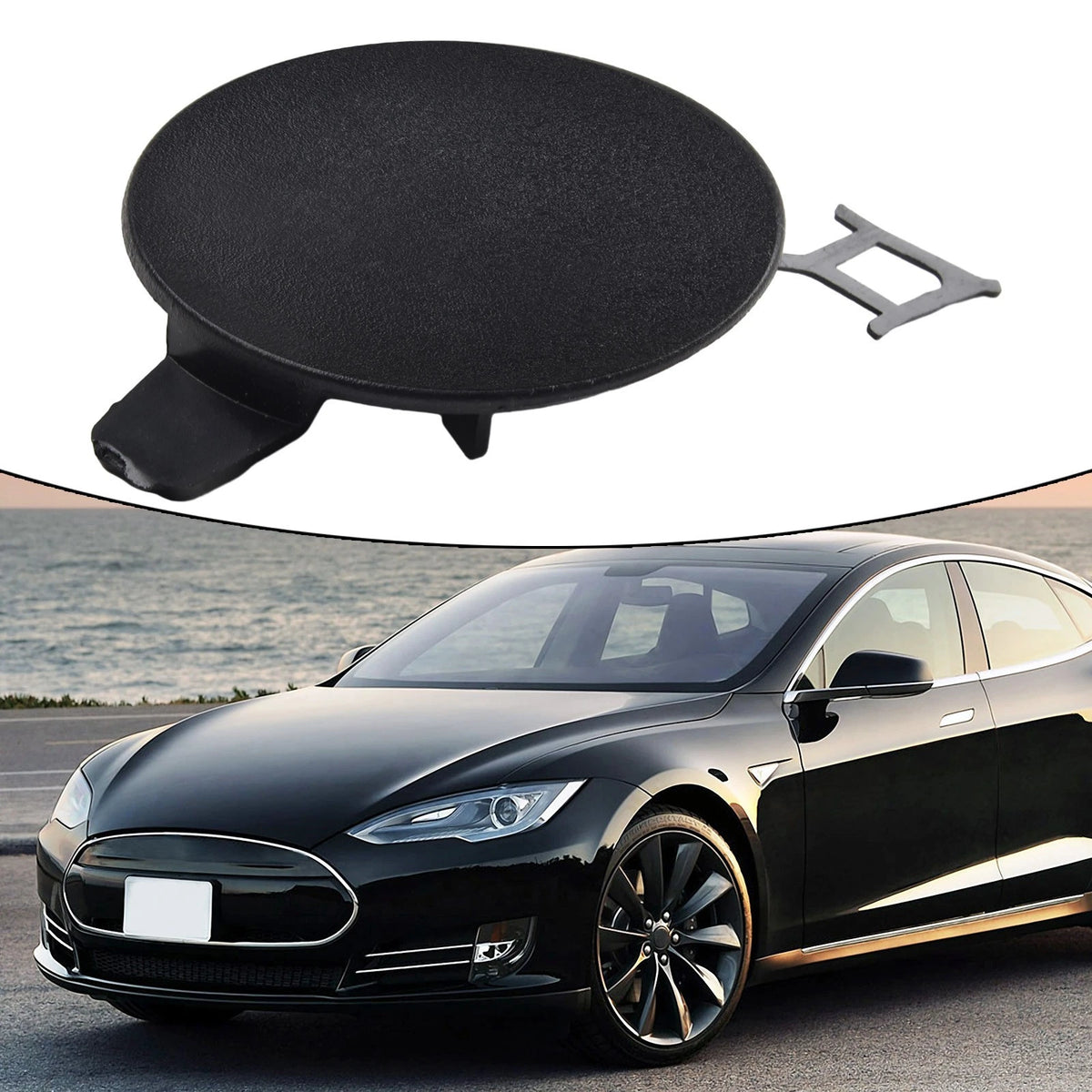 Rear Bumper Trailer Tow Hook Cap Cover For Tesla for Model Y 20-22 1494426-00-A