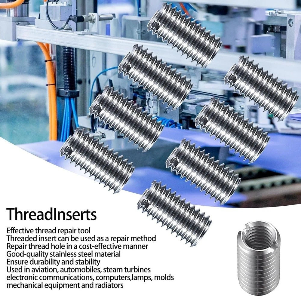 33pcs Stainless Steel M8x1.25 Conversion Nut Set for Thread Repair