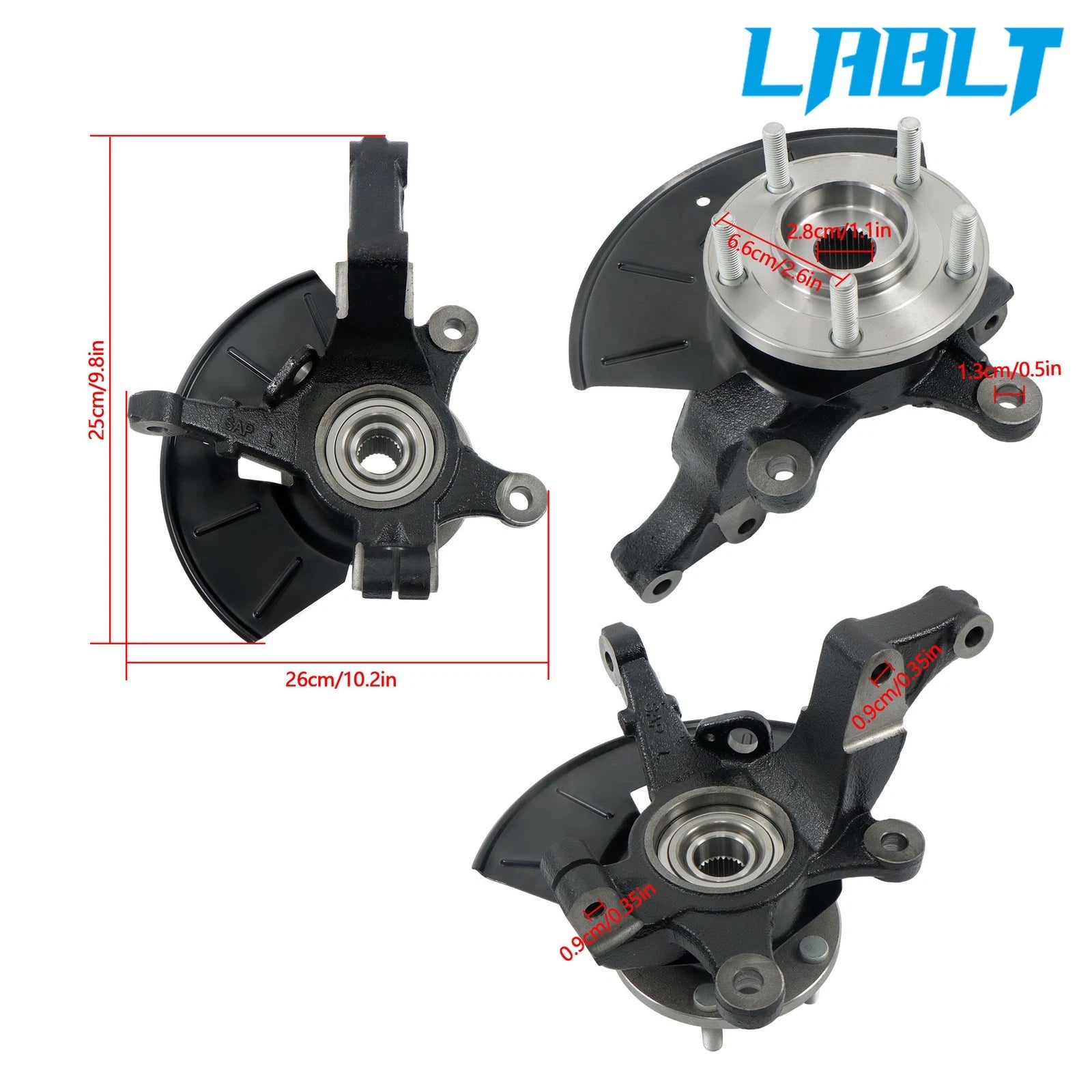 Front Left Wheel Hub Bearing Steering Knuckle Assembly for Ford Escape (2005–2012)