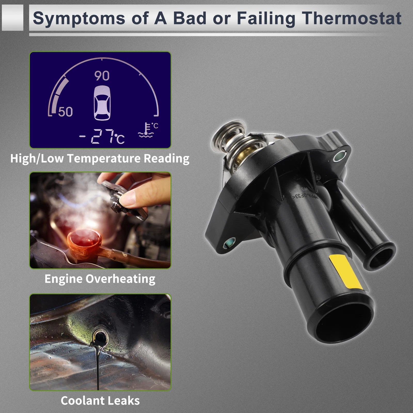 Engine Coolant Thermostat Housing Assembly for Land Rover LR2 (2013–2015)