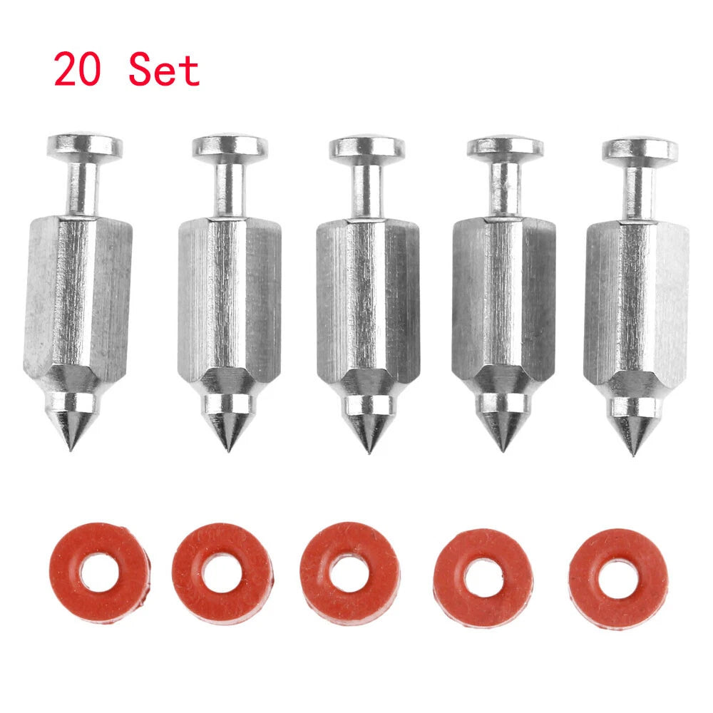 20pcs Carburetor Float Needle Valve Seat Kit for 398188 (3.5-6hp)