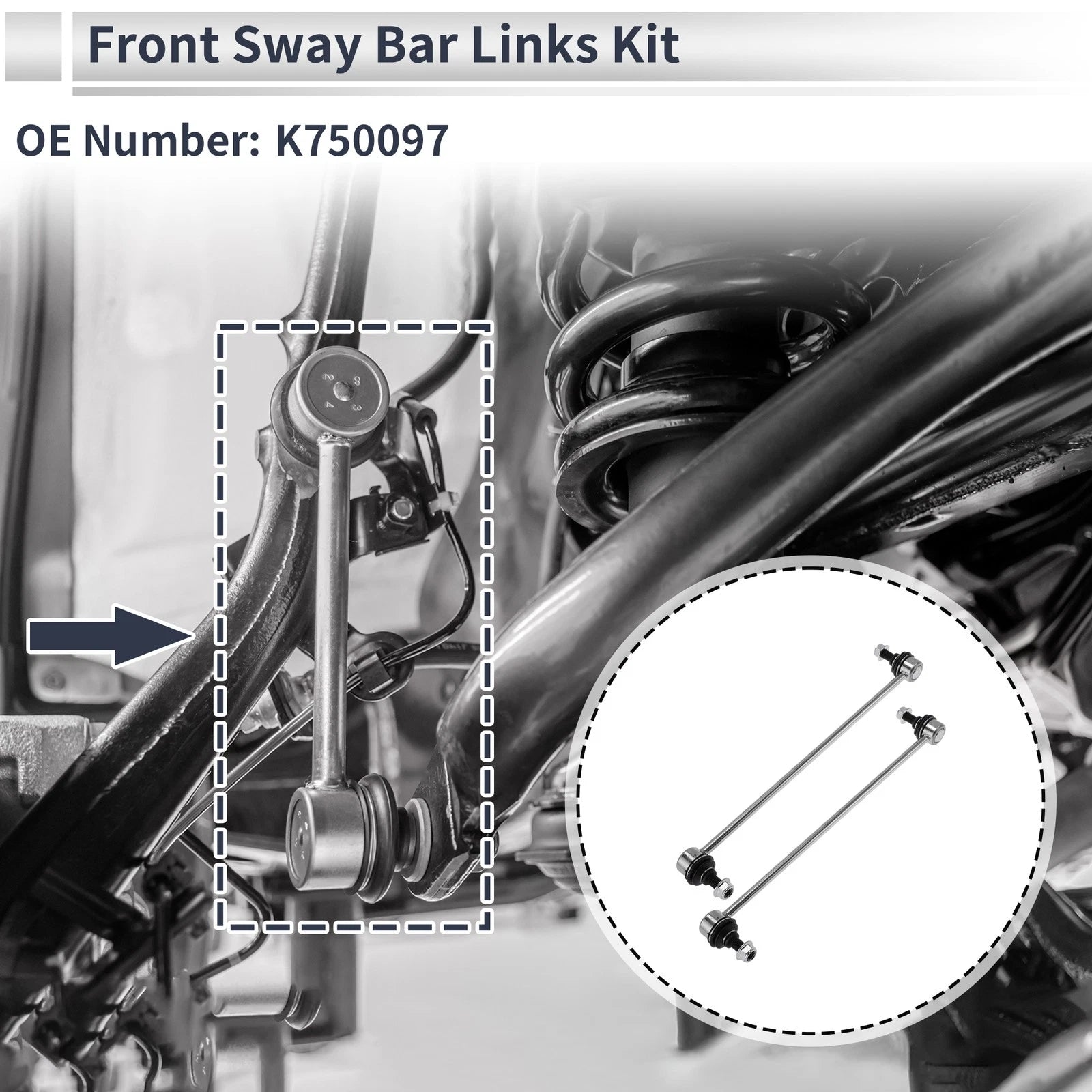 Front Stabilizer Bar Links No Bushing for Honda Ridgeline (2006–2014)