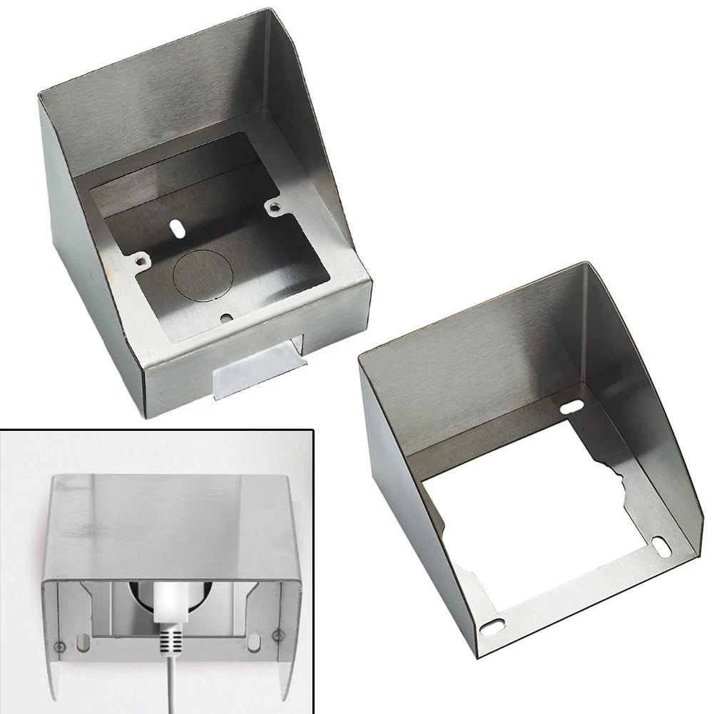 Stainless Steel Outdoor Socket Cover for Switches (Waterproof, Rain Protector)