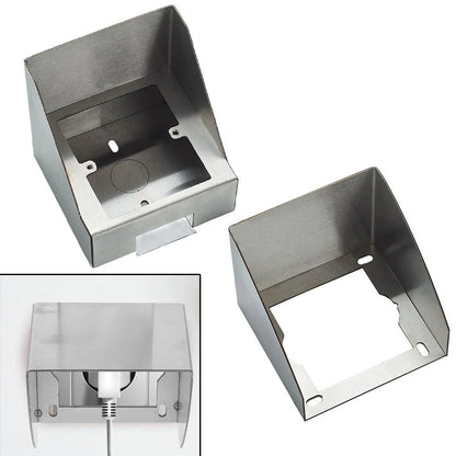 Stainless Steel Outdoor Socket Cover for Switches (Waterproof, Rain Protector)