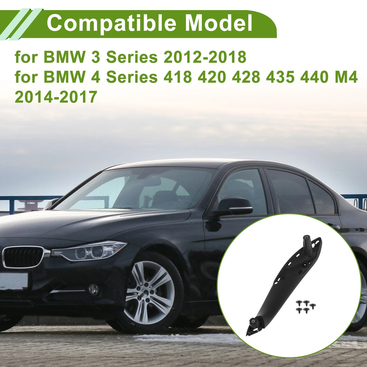 Door Panel Handle Pull Trim Cover for BMW 3 Series (2012–2018) No. 51417279312
