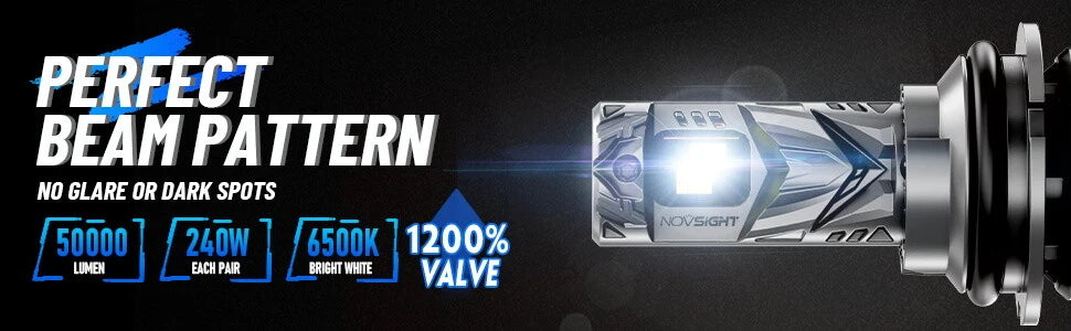 2X NOVSIGHT 9007 HB5 LED Headlight Bulbs Conversion Kit 6500K