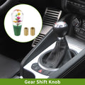 Universal Gear Shift Knob 10cm with 2 Adapters Acrylic Clear Green Set