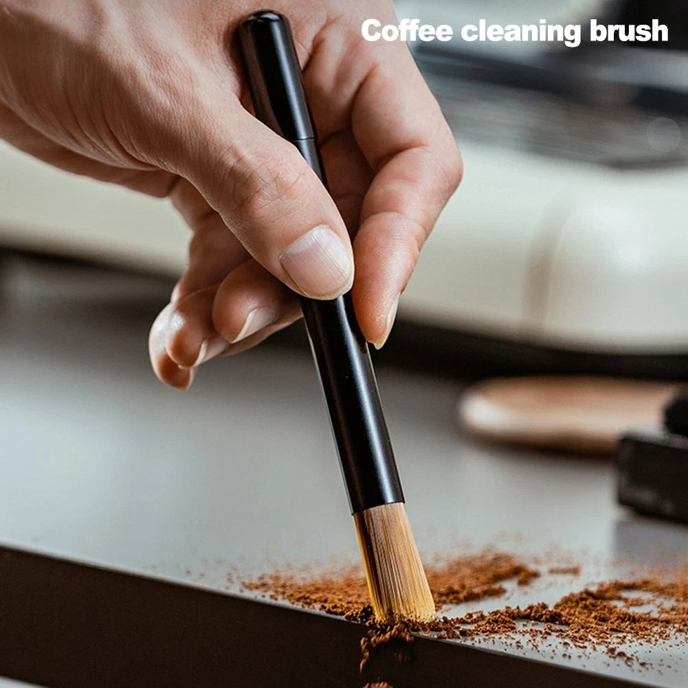 Coffee Brush with Aluminum Handle and Soft Nylon Bristles for Gentle Cleaning
