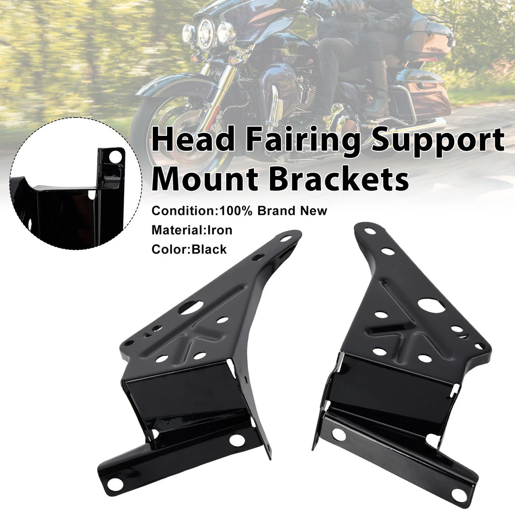 Set of 2 Head Mount Brackets for Harley Touring Street Glide (2014–2023) 57000169 57000170