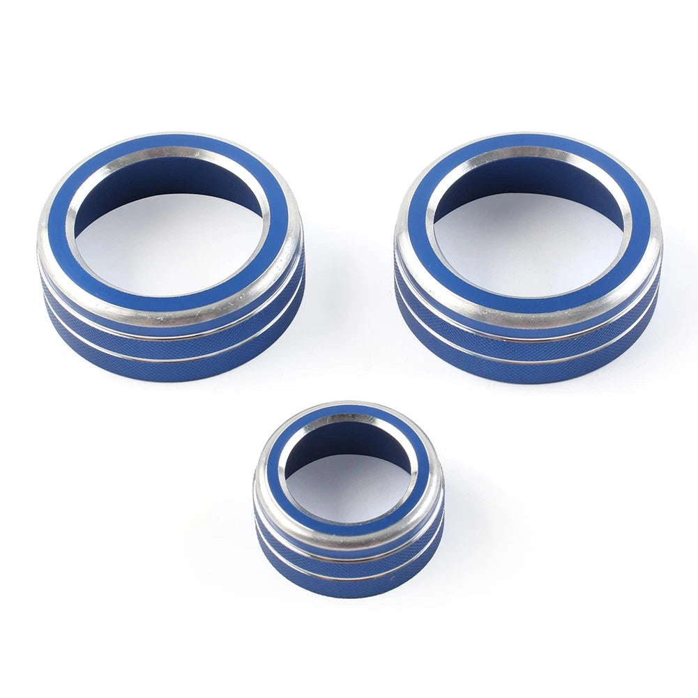 3X Interior AC Climate Switch Knob Ring Cover Trim for Honda CRV (2017–2022)