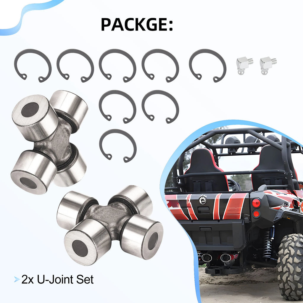 2X U-Joint Kit for Can-Am Outlander 1000 4X4 (2012–2015) Rear Drive Shaft