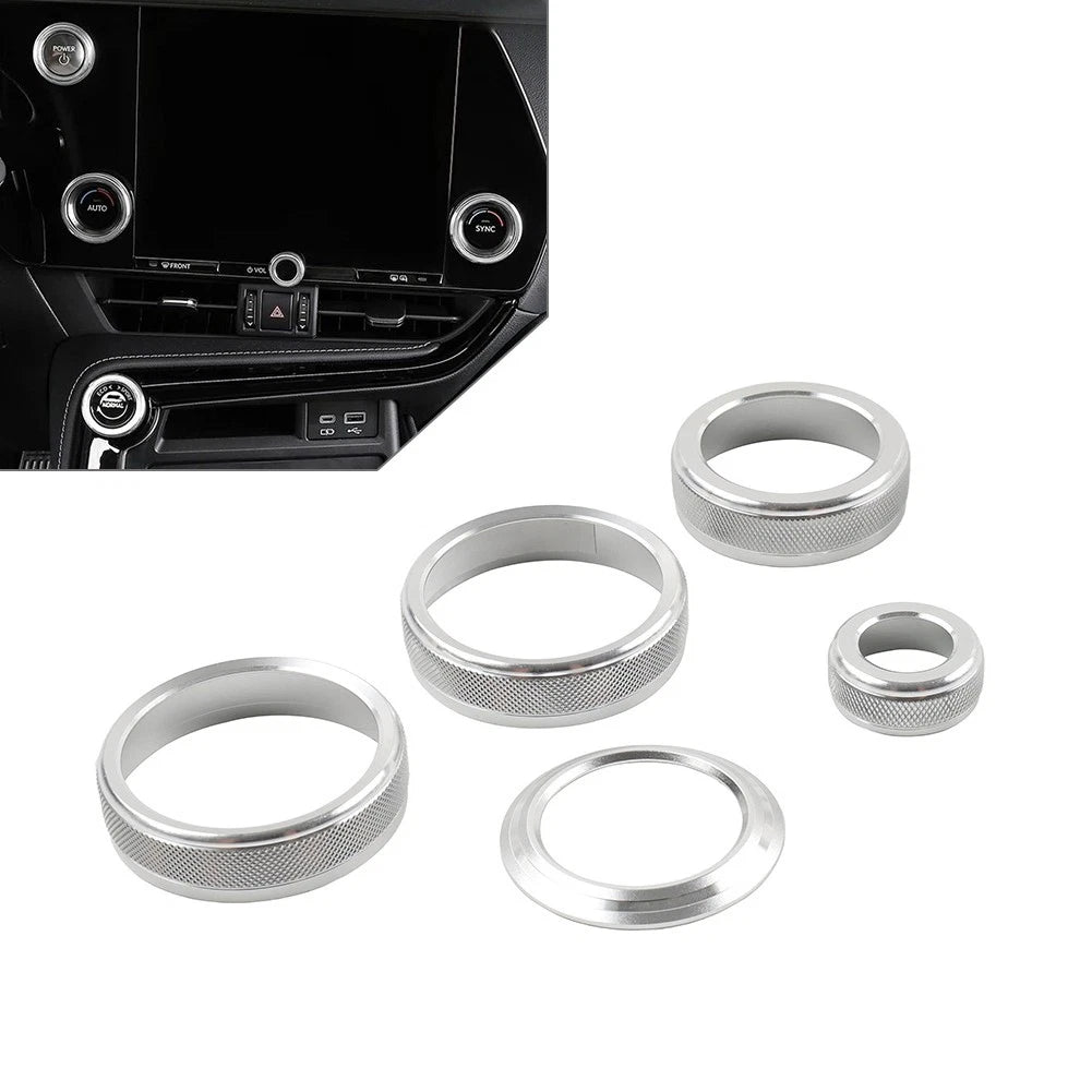 Silver Console Volume AC Switch Button Ring for Lexus NX250 NX350h (2022–2024)