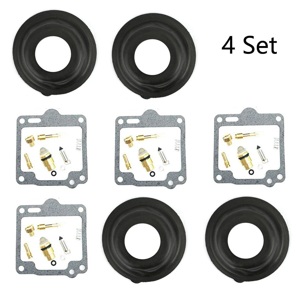 4X Carburetor Diaphragm Repair Kit for Yamaha Virago XV750 (1988–1997) XV1100 (1988–1999)