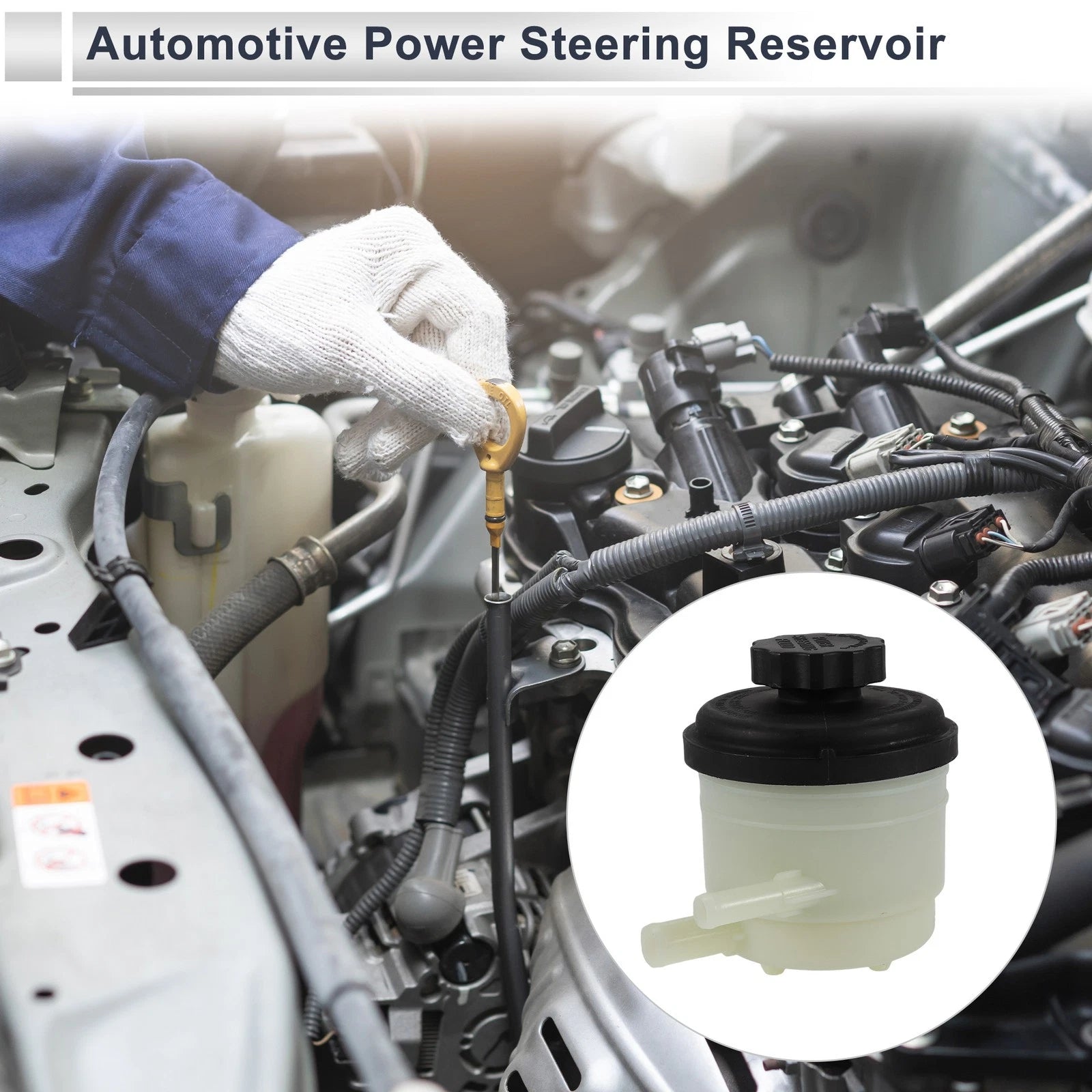 Power Steering Reservoir Replacement for Hyundai Accent 2003–2005 Beige 1Pc