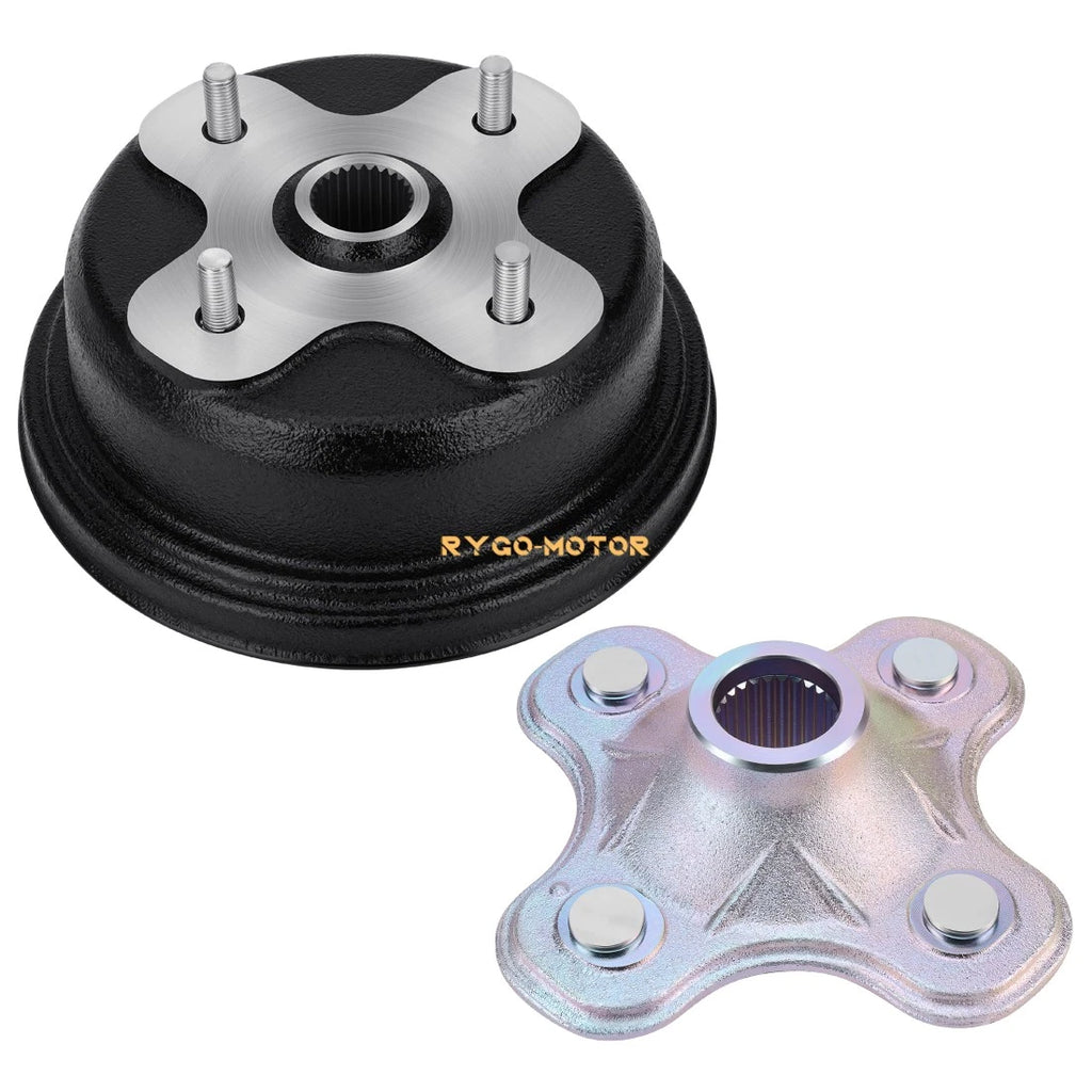Rear Brake Drum & Wheel Hub for Yamaha Big Bear 350 YFM350U YFM350FW (1996–1999)