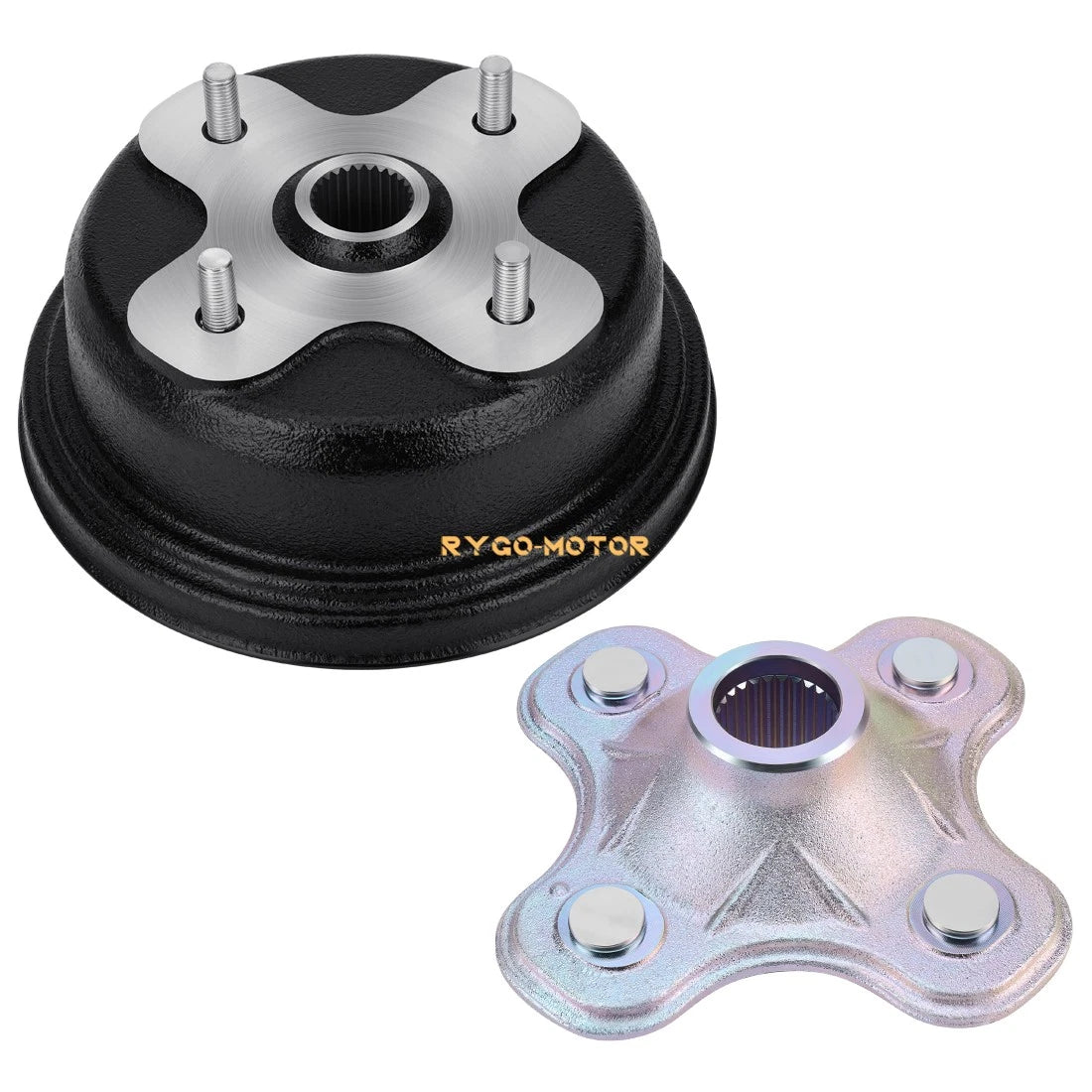 Rear Brake Drum & Wheel Hub for Yamaha Big Bear 350 YFM350U YFM350FW (1996–1999)