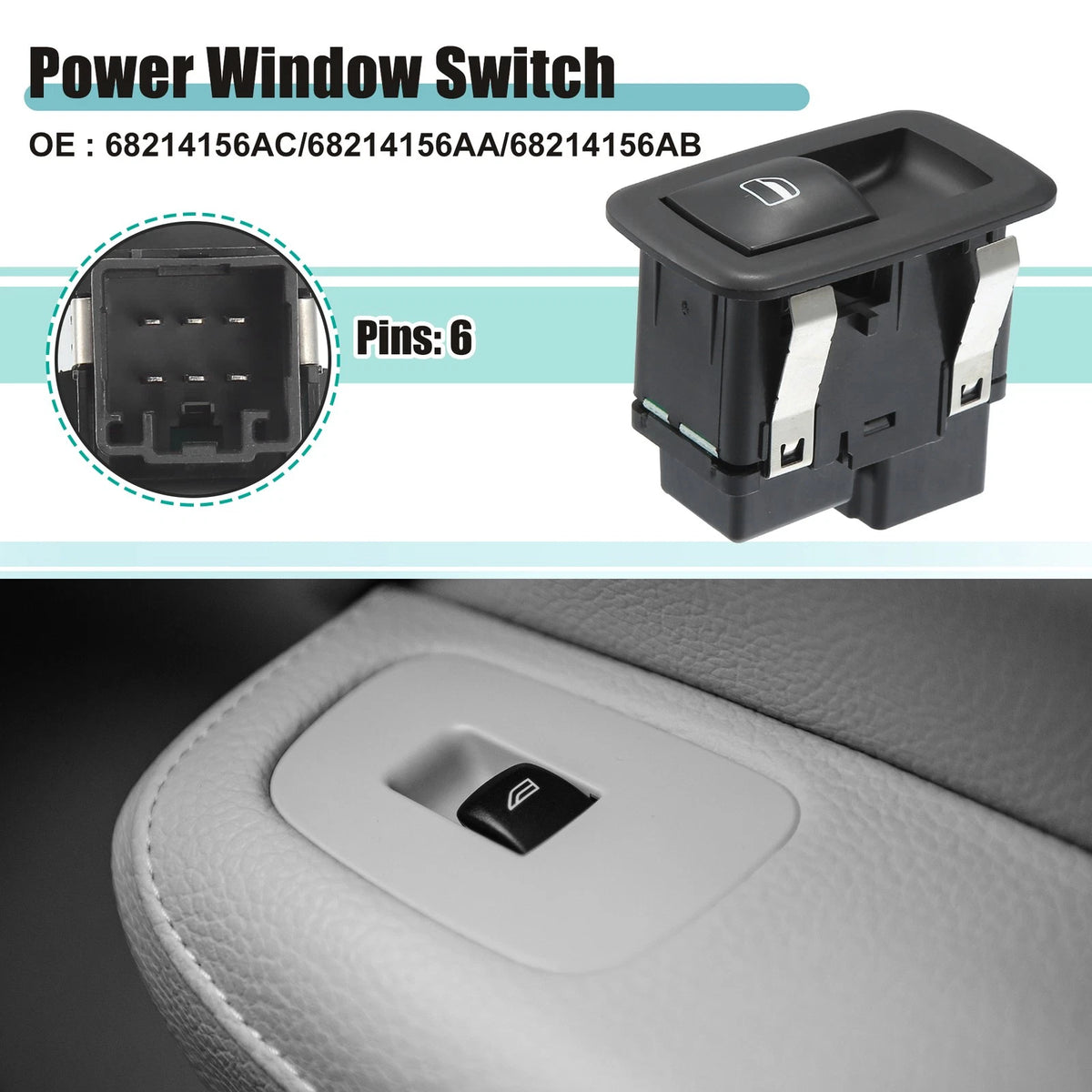 Passenger Car Power Window Switch for Ram 1500 2500 3500 (2019–2023)