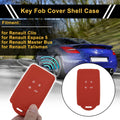 Red TPU Car Key Case for Renault Clio (2012–2019)