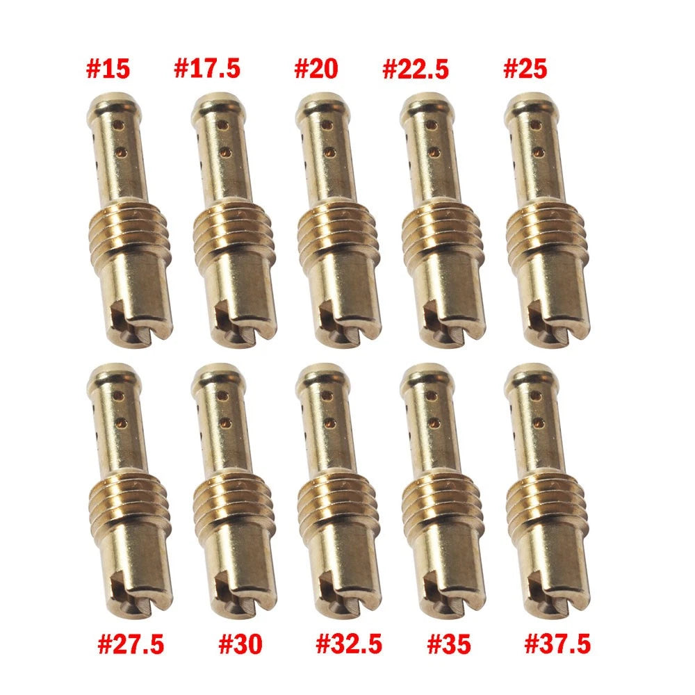 10Pcs Main & Pilot Jets Kit for Mikuni TM TMX VM VM22