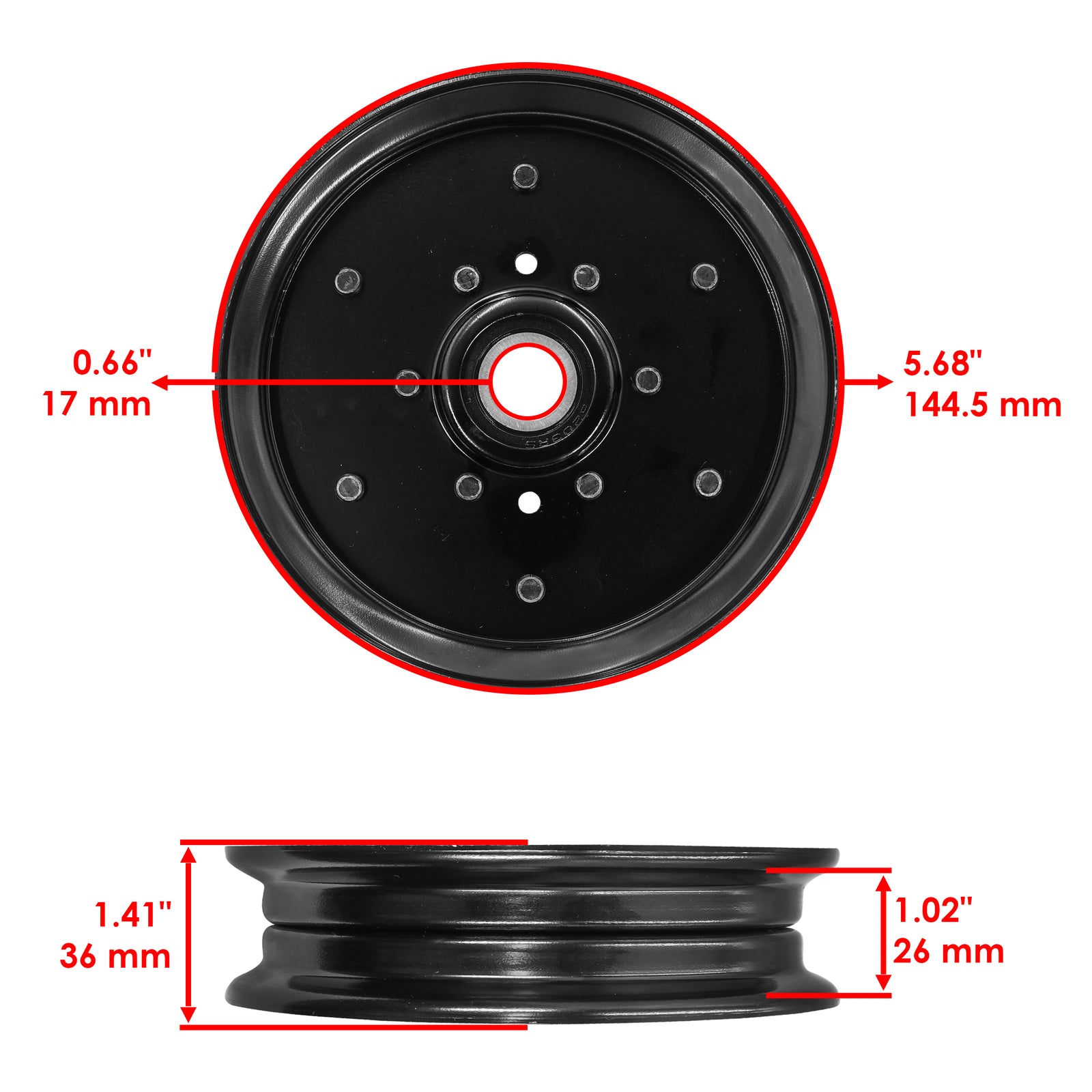 Deck Pulley 48 Inch Replacement for Hustler TrimStar Lawn (2003–2010)