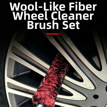 2X Long Handle Car Wheel Brush Set for Most Vehicles (Flexible Design)
