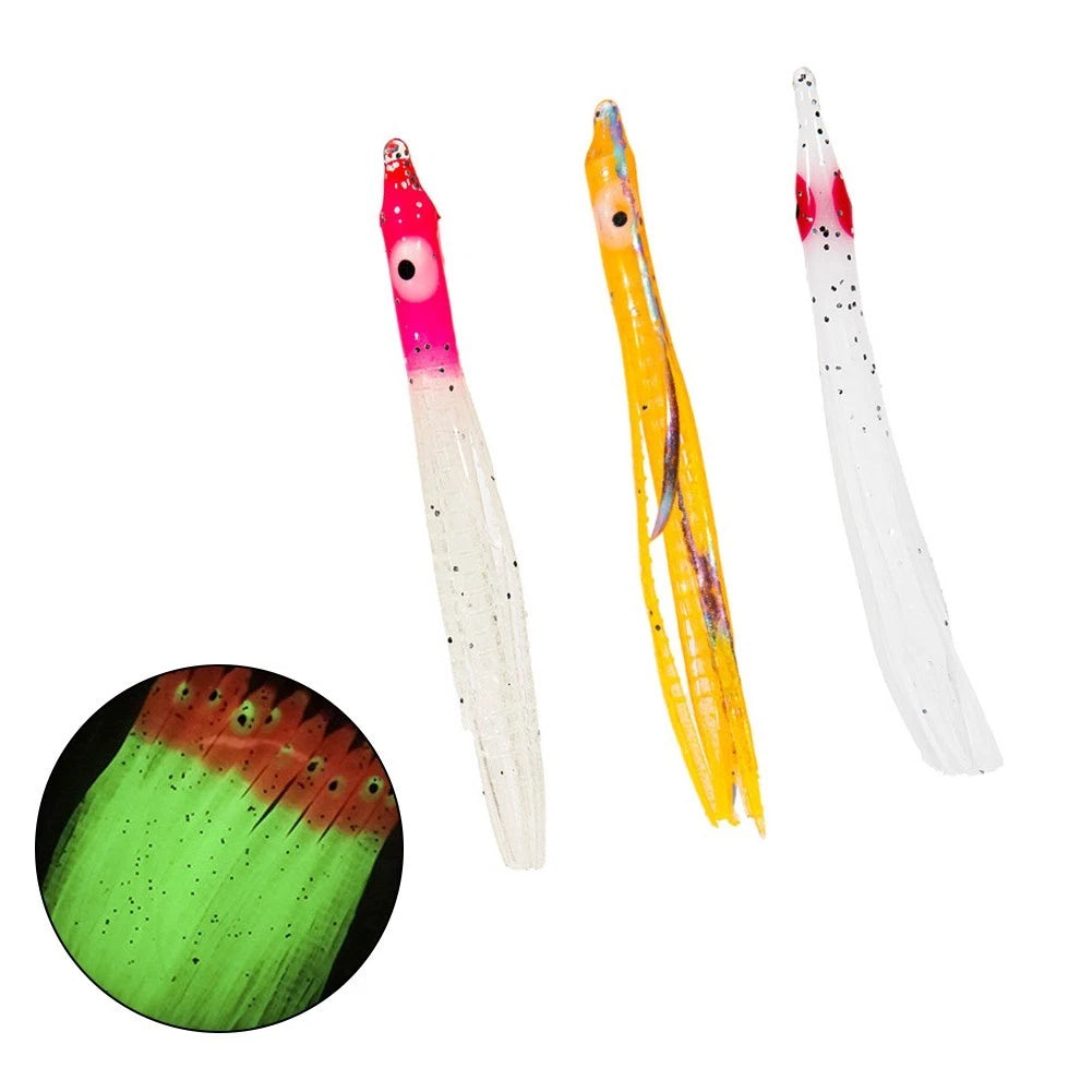 Fishing Baits Set of 4 Needle Shape PVC Replacement Soft Lures